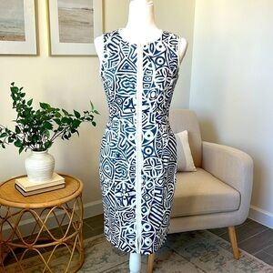 Lafayette 148 New York Sleeveless Full Front Zipper Mini Sheath Dress Size 2